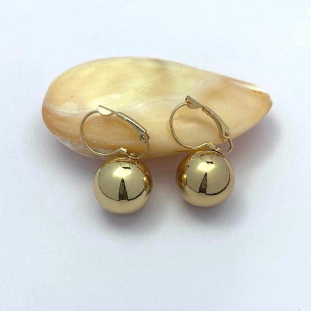 Gold Ball Dangle Drop Earrings for Women